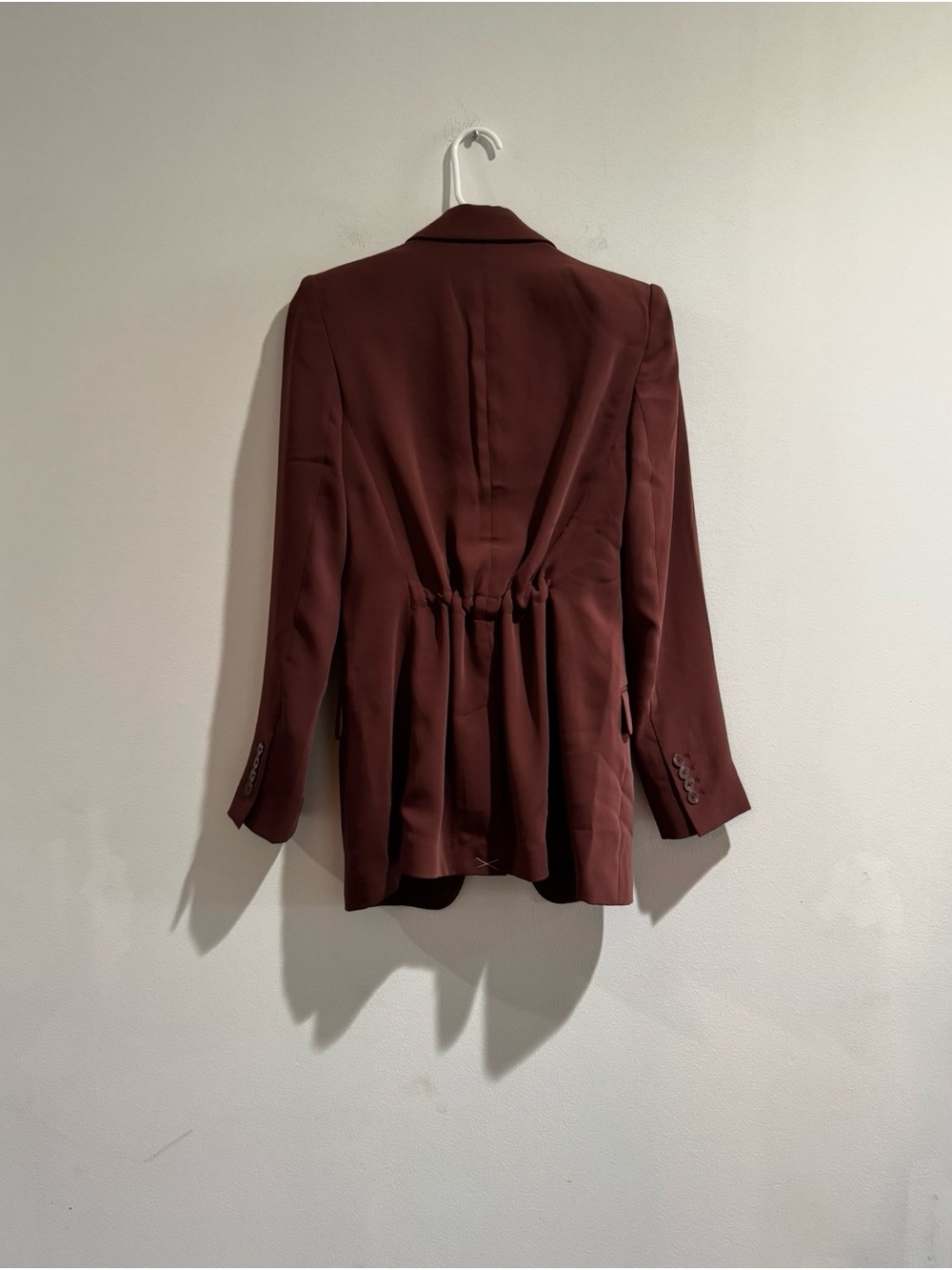 Express Chocolate Brown Blazer NWT 🤎 Tailored Cinch Back Small - Picture 8 of 8